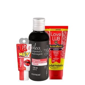 Kit Com Óleo Met Morango + Óleo Morango Com Champanhe + Bubbalove