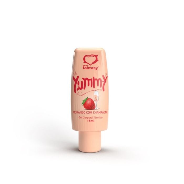 Yummy Gel Térmico Morango com Champagne 15ml
