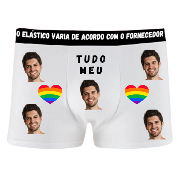 Cueca LGBT Boxer Personalizada com Sua Foto