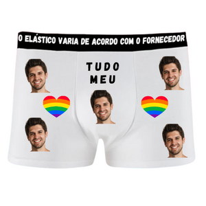 Cueca LGBT Boxer Personalizada com Sua Foto