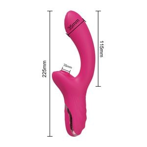 Vibrador Ponto G e estimulador clitoriano, 10 modos de pulsação e 10 modos de vibração