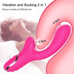 Vibrador Ponto G e estimulador clitoriano, 10 modos de pulsação e 10 modos de vibração