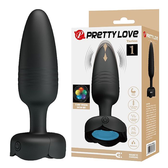 Plug Anal com Vai e vem / Luz de Led - Tarion - Pretty Love