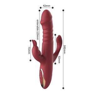 Vibrador de Ponto G e clitóris 3 em 1 com Vai e Vem