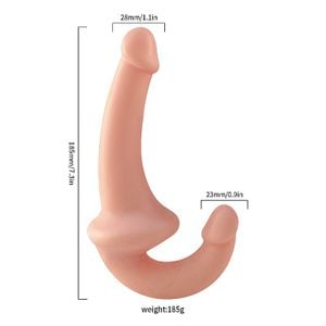 Prótese Pênis Realístico de Casal / Strapless - 14,5 x 3,4 cm