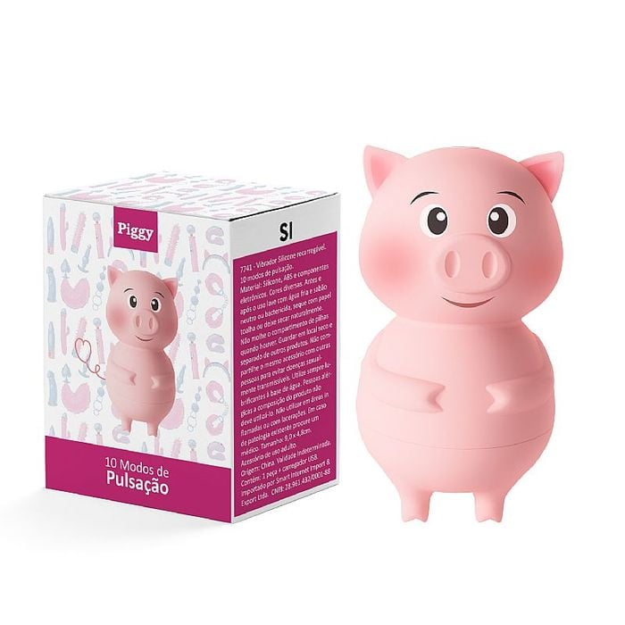Vibrador de Pulsação - Porquinho - Recarregável - Rabicó