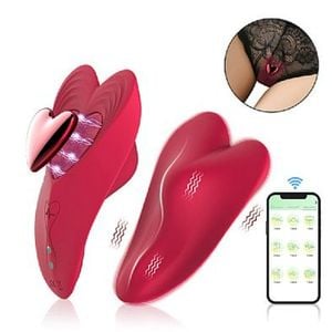 Vibrador de calcinha - Red Heart - À Longa distância - APP