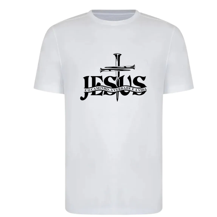 Camiseta Branca Jesus é o Caminho