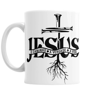 Caneca Jesus é o Caminho Porcelana 325ml
