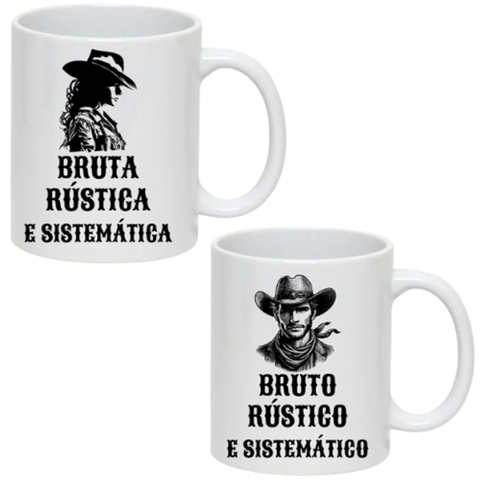 Caneca Porcelana Bruta ou Bruto 325ml
