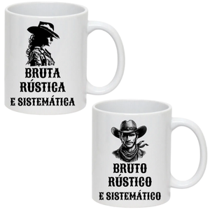 Caneca Porcelana Bruta ou Bruto 325ml