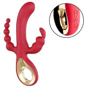 Vibrador de Ponto G, Clitóris e Plug Anal - Jenny o Coelho 3 em 1