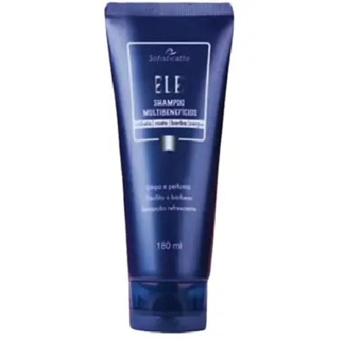 Shampoo Ele 3 Em 1 Masculino Sofisticatto Cabelo Barba Corpo180ml