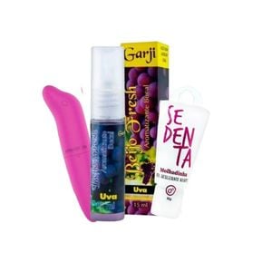 Combo Promocional (Aromatizante Bucal + Vibrador Golfinho  Lubrificante)