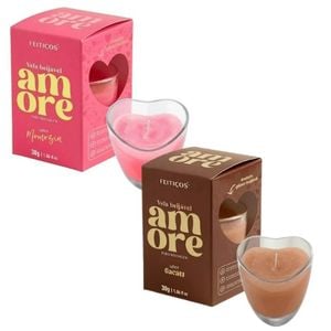Amore Vela Beijável com Glitter 30g