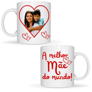 Caneca Dia das Mães com Foto Porcelana 325ml