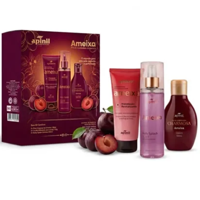 Kit Ameixa Cuidados Corporais (Óleo, Hidratante e Body Splash)