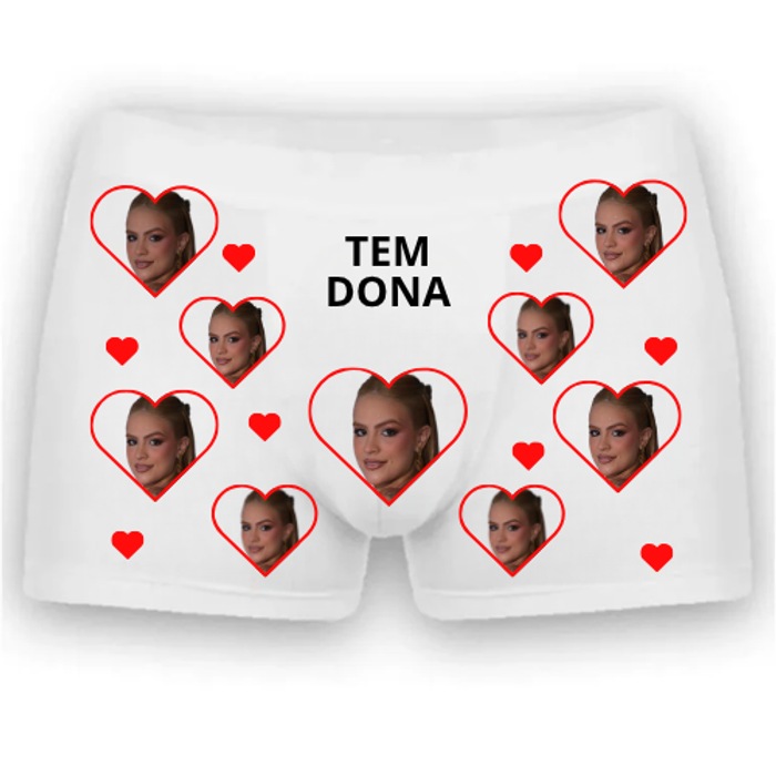 Cueca Boxer Personalizada Tem Dona .