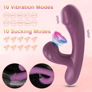 Vibrador e estimulador clitoriano, 10 modos de pulsação e 10 modos de vibração