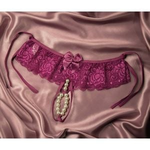 Calcinha Tailandesa Perfumada Ajustável com Renda (Pérolas)
