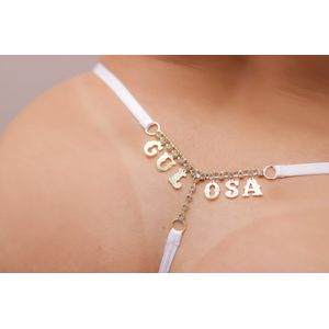 Calcinha Bumbum Strass Branco