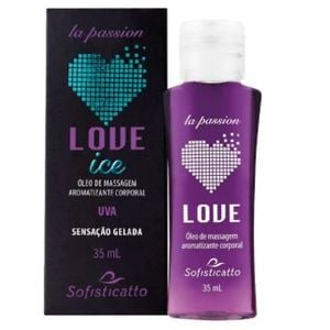 Gel Comestível Love ICE / Óleo para Massagem (Beijável) 30ml