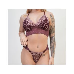 Conjunto Renda Bordada com Bojo