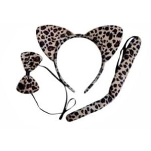 Kit Animais (3 peças: tiara, rabo e gravata)