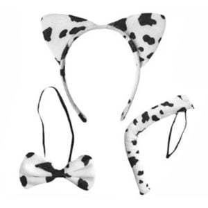 Kit Animais (3 peças: tiara, rabo e gravata)