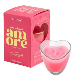 Amore Vela Beijável com Glitter 30g
