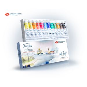Kit 12 Tintas Aquarela White Nights em Tubo - 1584