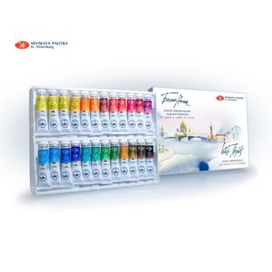 Kit 24 Tintas Aquarela White Nights em Tubo - 1582