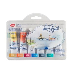 Kit 6 Tintas Aquarela White Nights em Tubo Sunset - 2104