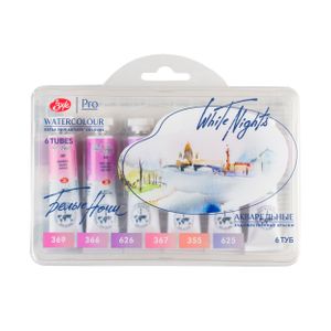 Kit 6 Tintas Aquarela White Nights em Tubo Rose Flowers  - 2109
