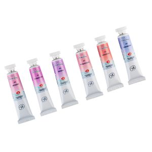 Kit 6 Tintas Aquarela White Nights em Tubo Rose Flowers  - 2109