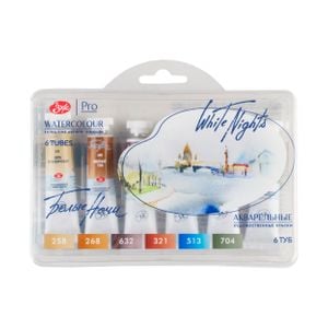 Kit 6 Tintas Aquarela White Nights em Tubo Palette of St. Petersburg - 2107