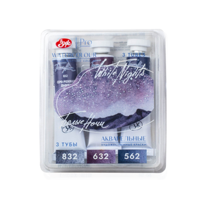 Kit 3 Tintas Aquarela White Nights Granuladas em Tubo Tons do Espaço - 2147