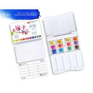 Kit 12 Tintas Aquarela White Nights em Pastilha Botanica - 1874