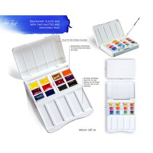 Kit 12 Tintas Aquarela White Nights em Pastilha Botanica - 1874