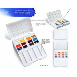 Kit 12 Tintas Aquarela White Nights em Pastilha "International Watercolor Society" - 1242