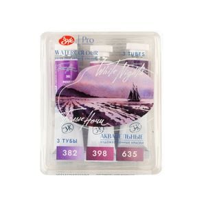 Kit 3 Tintas Aquarela White Nights Granuladas em Tubo Tons do Por do Sol - 2532