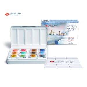 Kit 12 Tintas Aquarela White Nights em Pastilha Plein Air - 1193