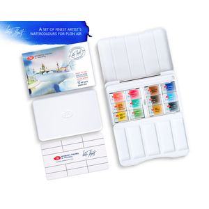 Kit 12 Tintas Aquarela White Nights em Pastilha Plein Air - 1193