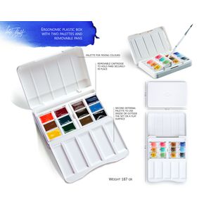 Kit 12 Tintas Aquarela White Nights em Pastilha Plein Air - 1193