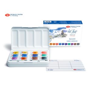 Kit 12 Tintas Aquarela White Nights em Pastilha Urban Landscape - 1873