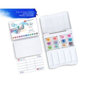 Kit 12 Tintas Aquarela White Nights em Pastilha Cores Pasteis - 1875
