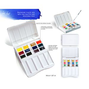 Kit 12 Tintas Aquarela White Nights em Pastilha - 1585
