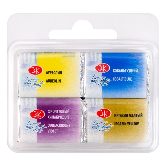 Kit 4 Tintas Aquarela White Nights em Pastilha Mix 2