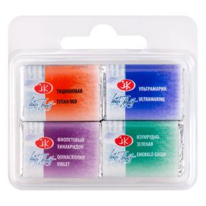 Kit 4 Tintas Aquarela White Nights em Pastilha Mix 3