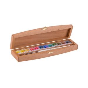 Kit Luxo com 12 Tintas Aquarela White Nights em Pastilha - 084